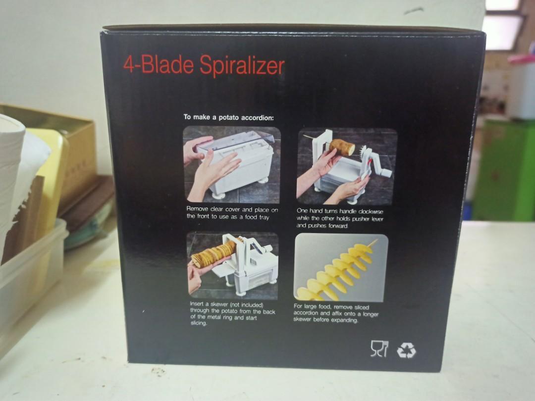 Paderno 4-Blade Spiralizer (Category: Other Kitchen Appliances) located in Manila. Submitted by happydachshund (Listing ID 1139195806, Image 3). Description: SELL OR SWAP Will be accepting trades to Nintendo switch games, BTS (Kpop) merch or offer Paderno 4-Blade Spiralizer Use with a variety of firm fruits and vegetables including apples, potatoes, carrots, cucumber, zucchini and more. Strong, durable BPA-free plastic construction Integral stora