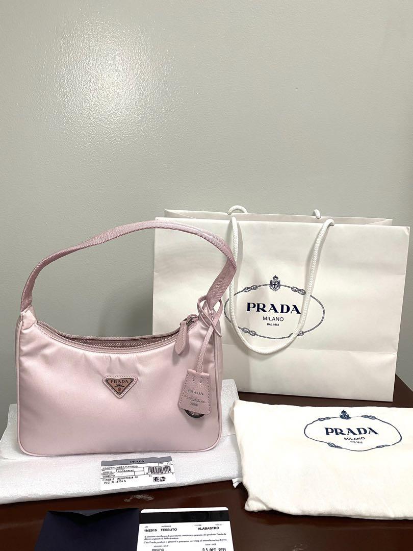 Prada Re-nylon Shoulder Bag In Alabaster Pink