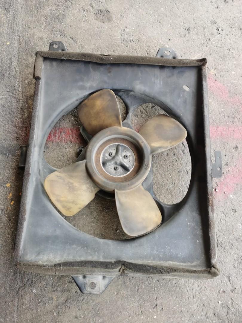 Proton WIra air cond condenser fan motor set (Denso type), Auto