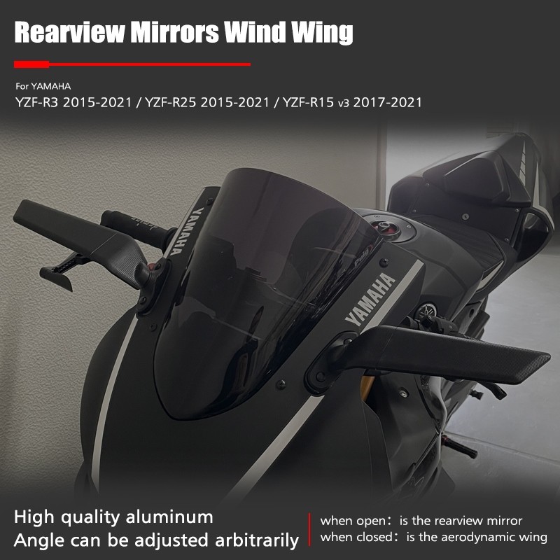 R15v3 R15v4 R3 R25 zx10 zx10r cbr650f stealth mirror winglet mirror r15