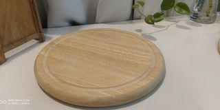 Round chopping  board solid wood 25.5x2cm thick&heavy