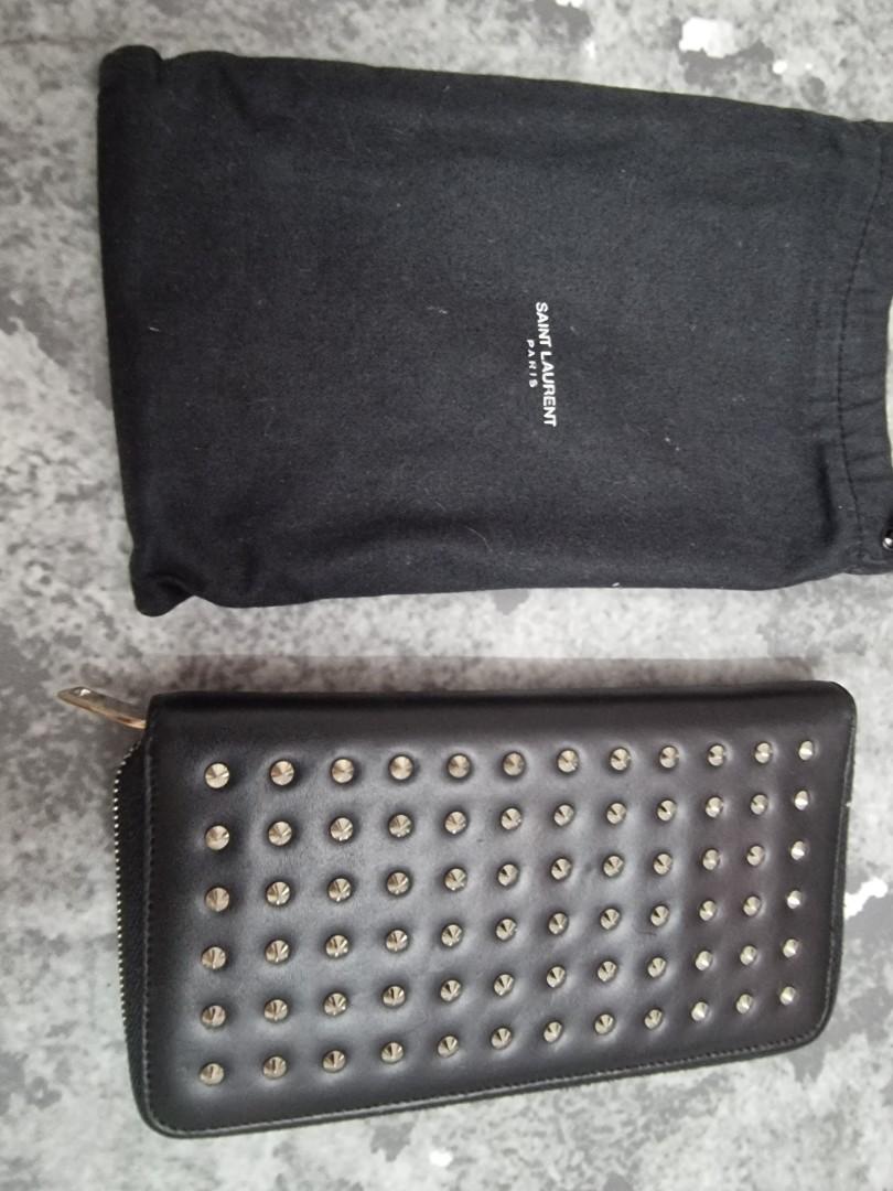 Saint laurent online studded wallet