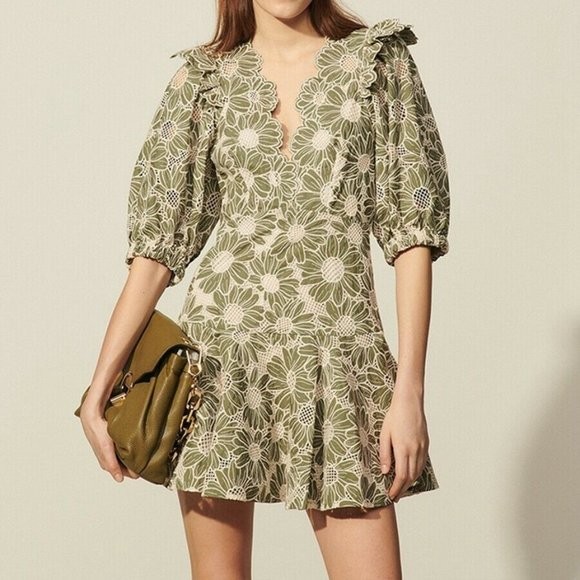 Sandro Paris Audrey Embroidered Cotton 