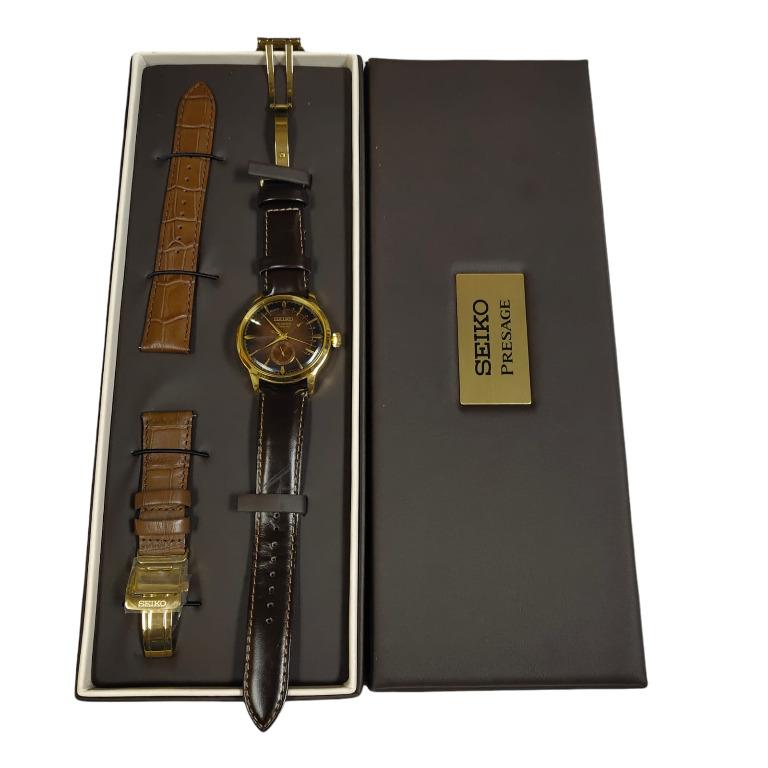SEIKO Watch Presage Mechanical Limited EDITION with a replacement band  Amber dial, Luxury, Watches on Carousell