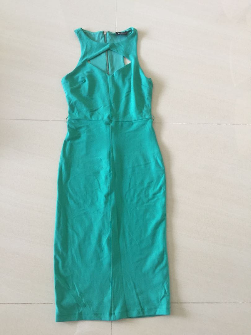 Sexy Turquoise Teal Green Bebe Dress 