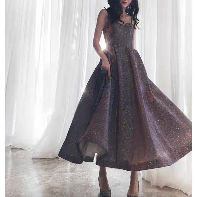 Shimmery Purple Red Blue Evening Dress Women s Fashion Dresses