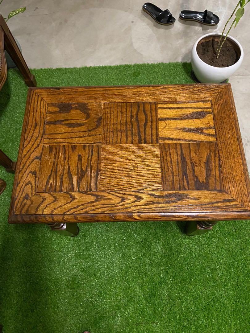 Side table with book & magazine rack, Furniture & Home Living