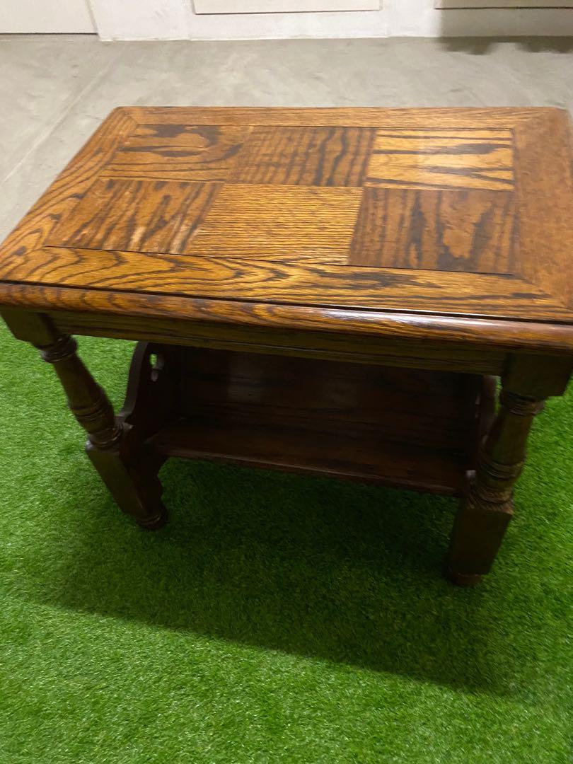 Side table with book & magazine rack, Furniture & Home Living