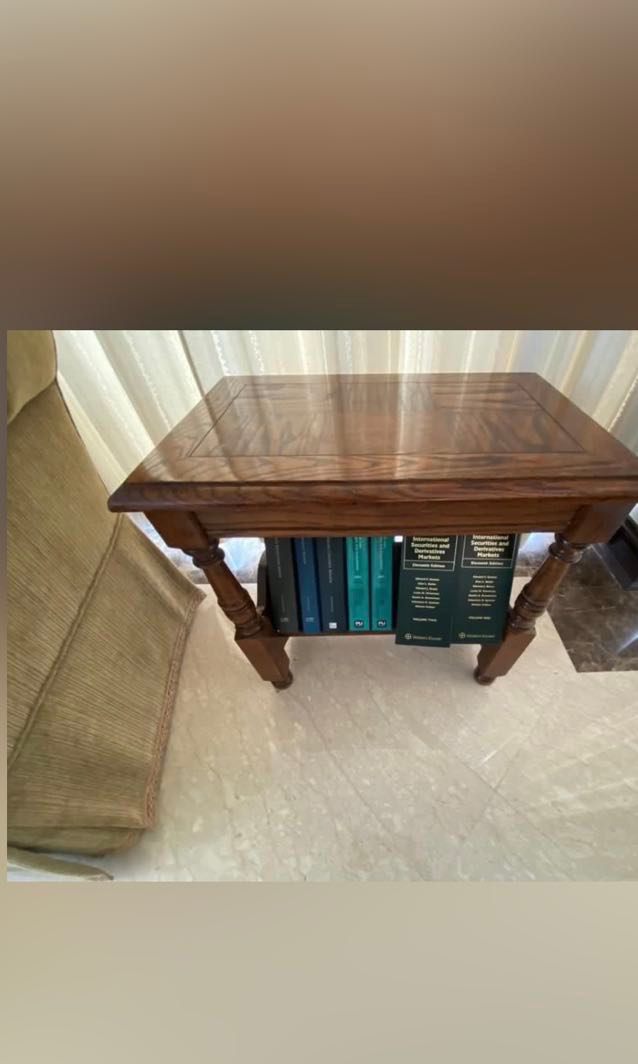 Side table with book & magazine rack, Furniture & Home Living