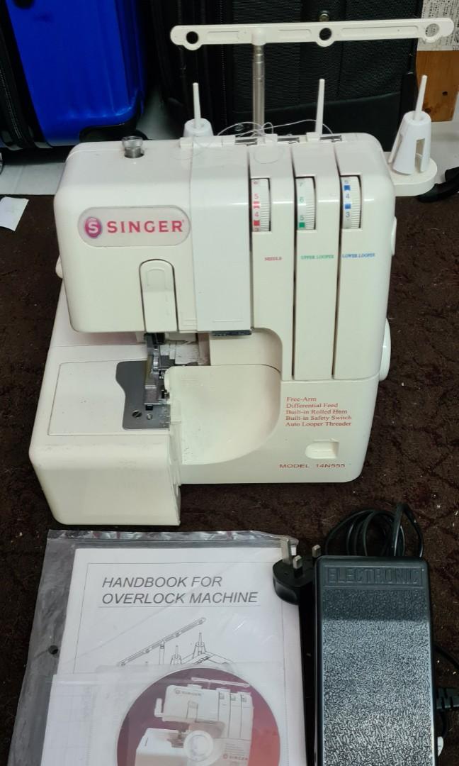 Singer Overlock Sewing Machine Mesin Jahit Sisi/Tepi, TV & Home