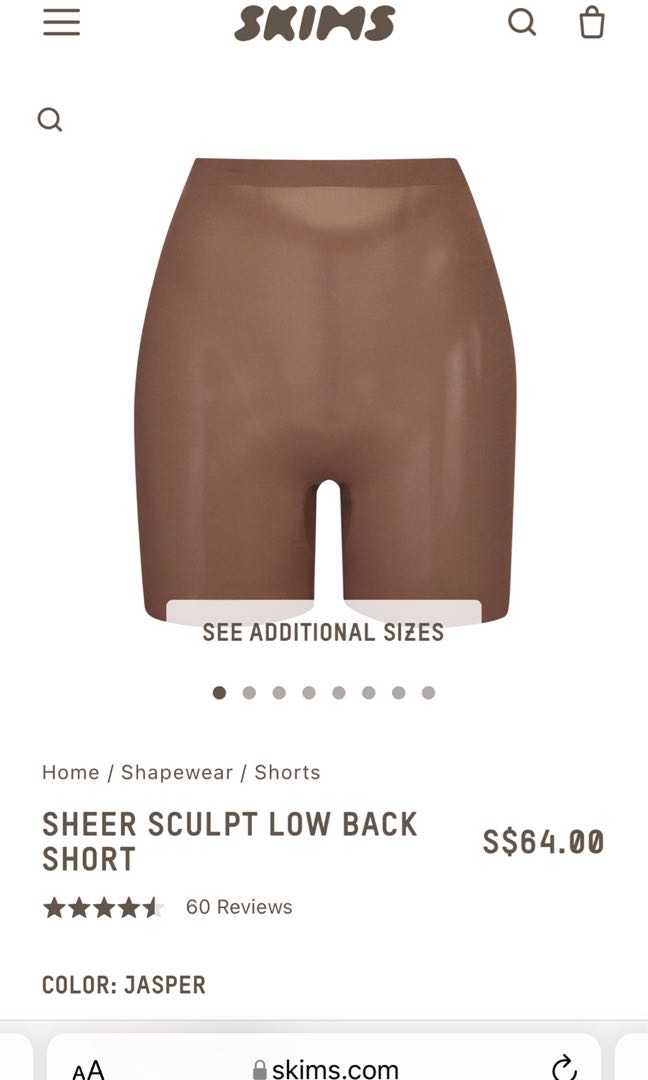 Skims sheer sculpt low back shorts (xxxs), Women's Fashion, New  Undergarments & Loungewear on Carousell