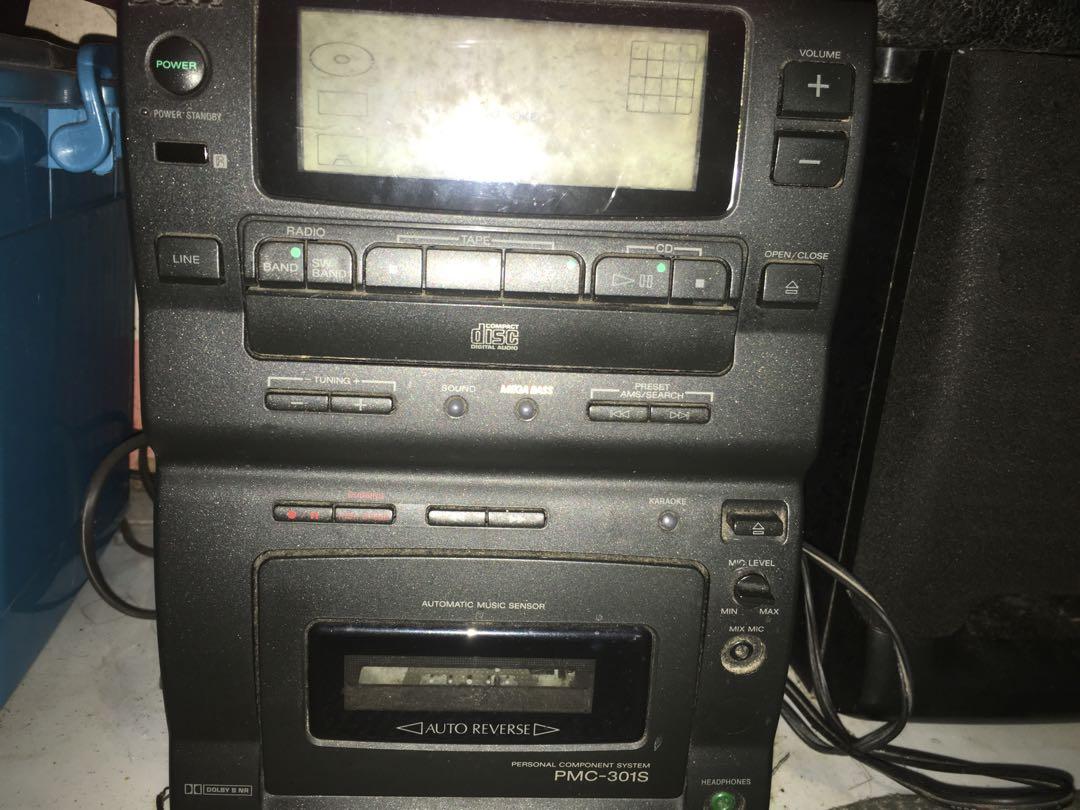 Sony PMC-301 s (Category: Portable Music Players) located in Quezon City. Submitted by neverfoundland (Listing ID 1139413246, Image 1). Description: Used sony component Tape and cd player not working good for repairs Loud pair of speakers.