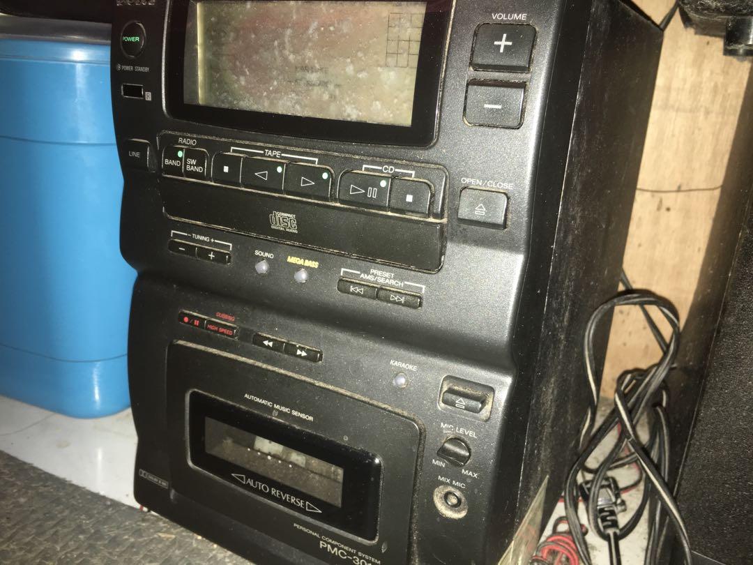 Sony PMC-301 s (Category: Portable Music Players) located in Quezon City. Submitted by neverfoundland (Listing ID 1139413246, Image 3). Description: Used sony component Tape and cd player not working good for repairs Loud pair of speakers.