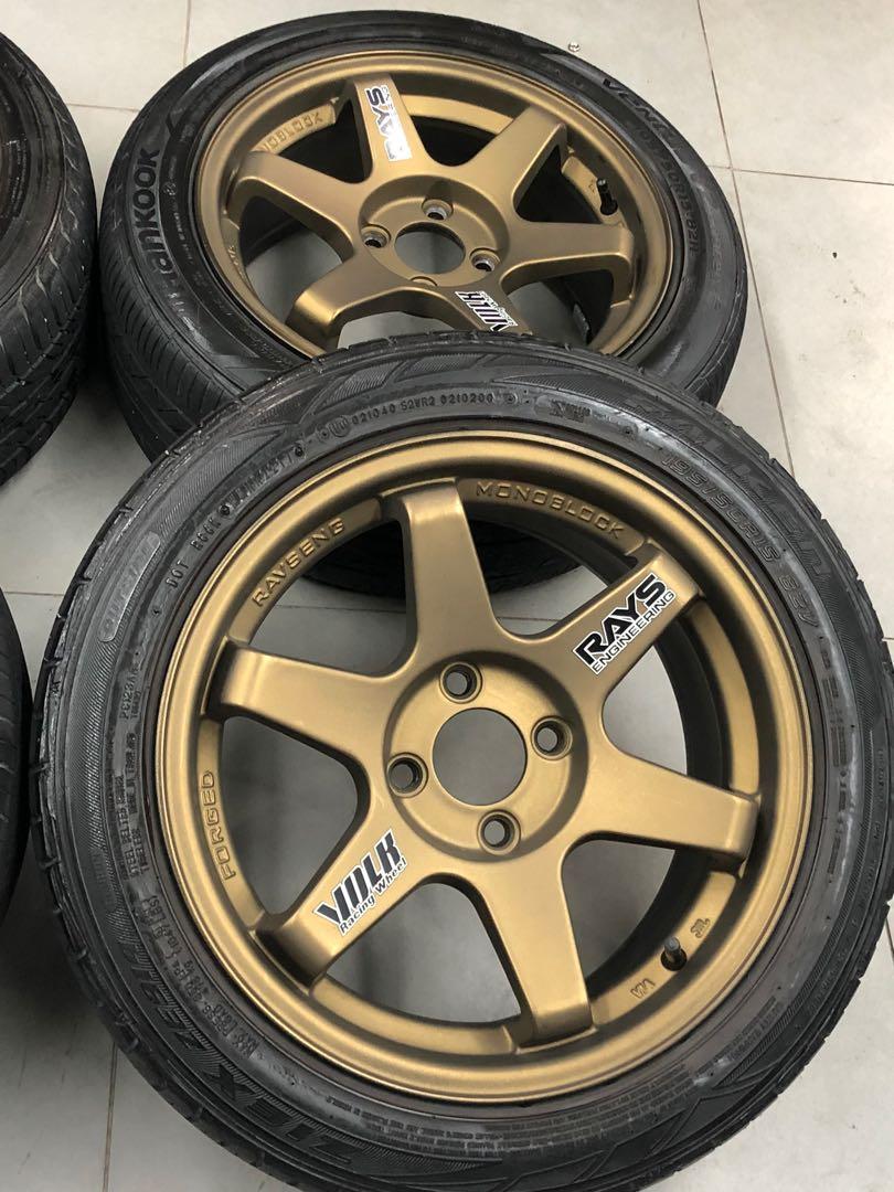 Sport Rim TE37 SL 15x7JJ pCD100, Auto Accessories on Carousell