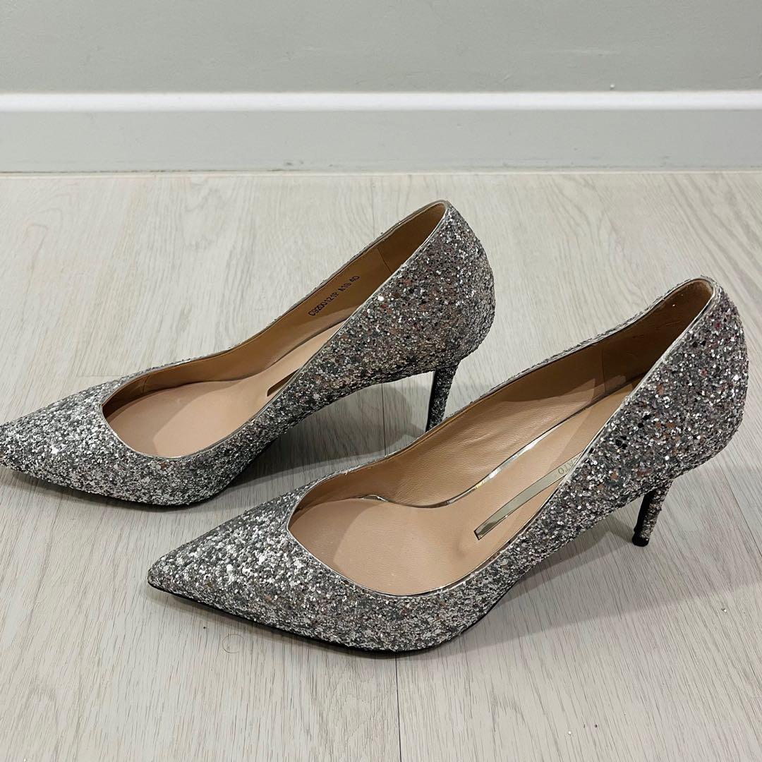 Staccato Silver Glitter Heels, Women's Fashion, Footwear, Heels on ...