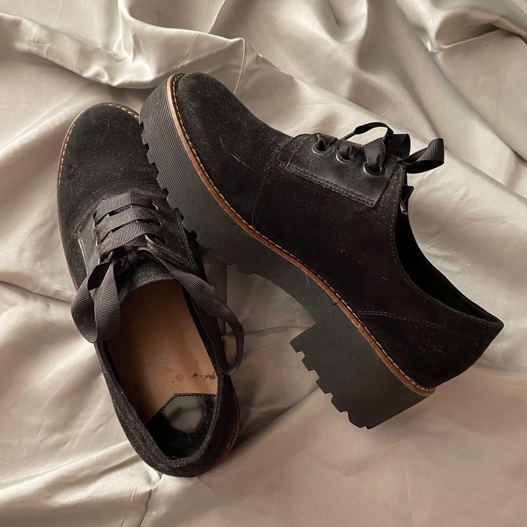 Stradivarius Chunky Platform Mary Janes Doc Martens Boots 38