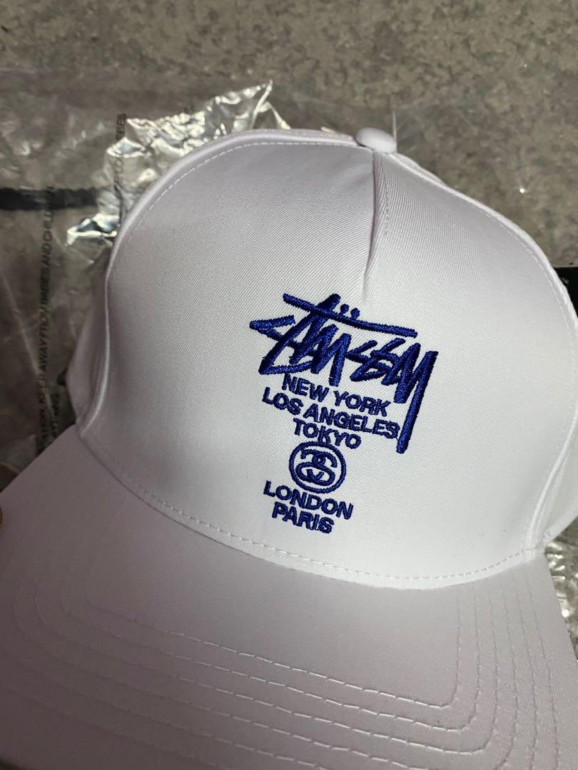 White store stussy hat