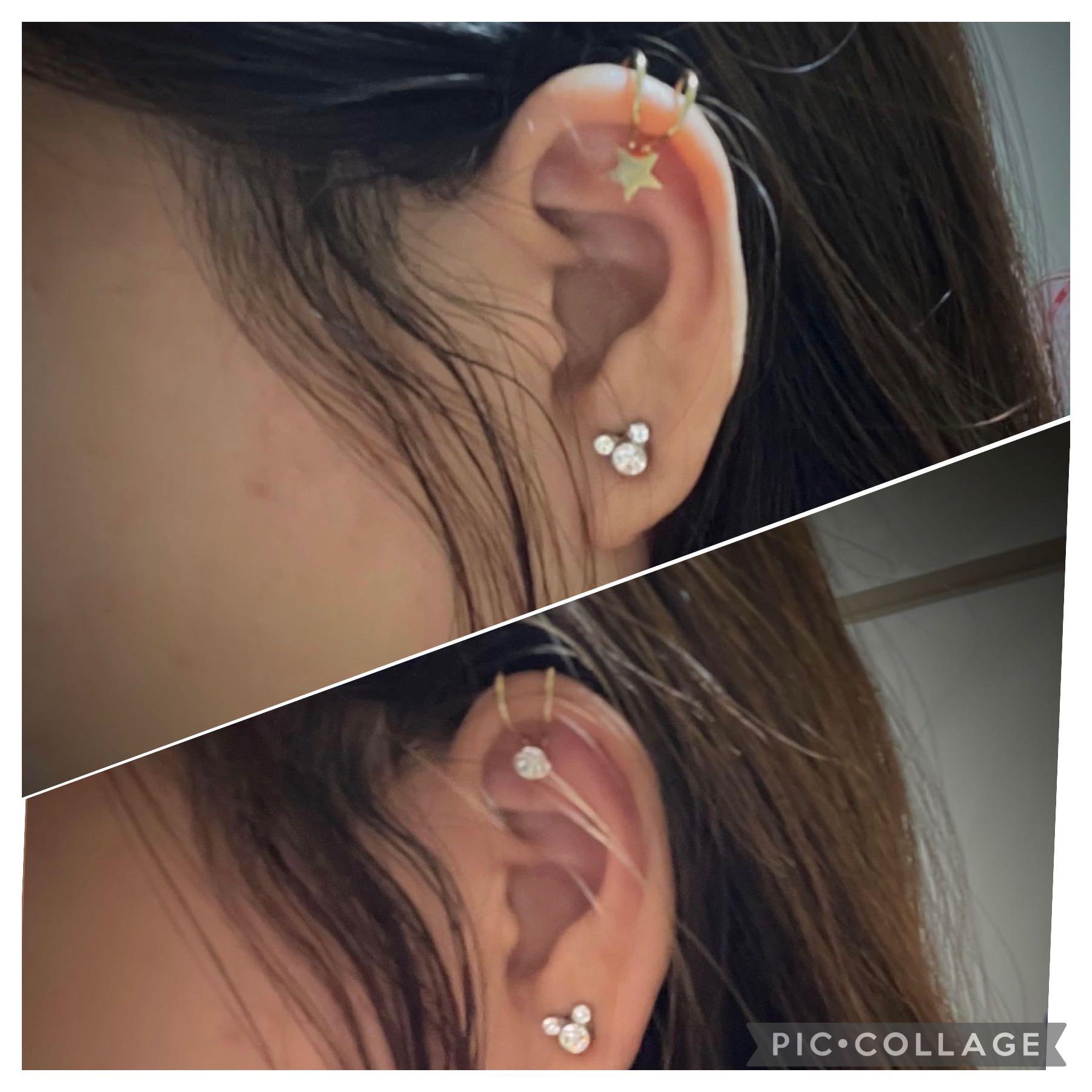 Star diamond cartilage ear clip store