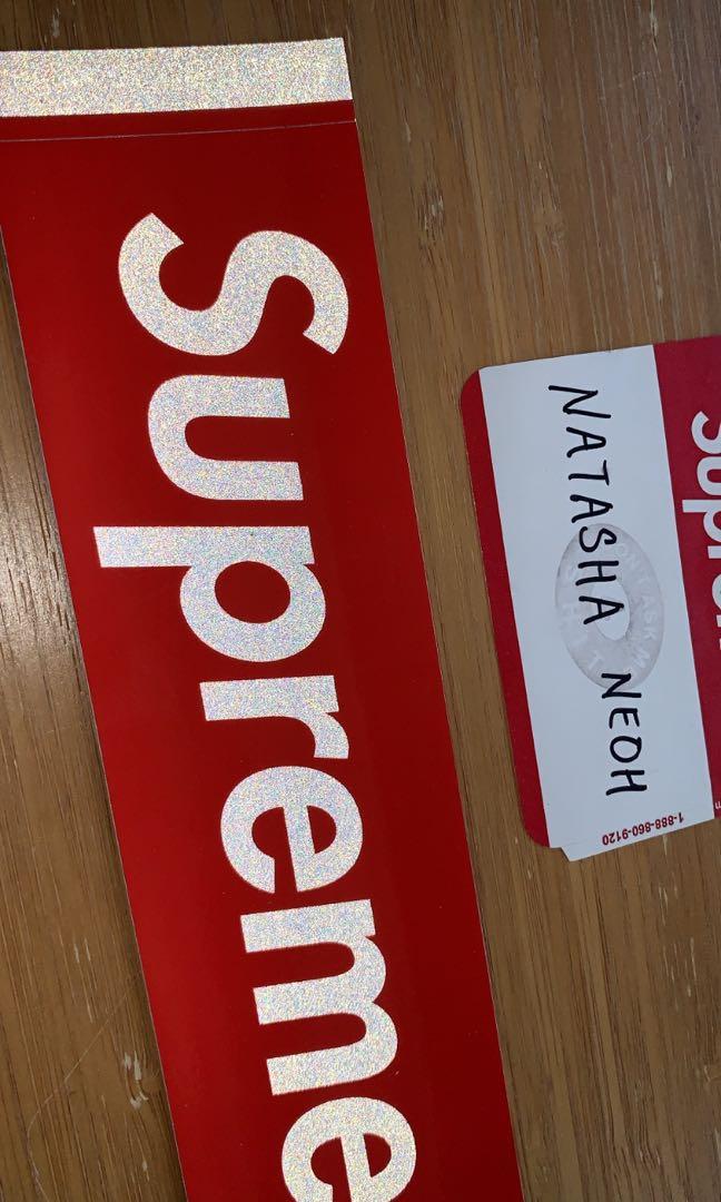 Supreme 3M reflective bogo box logo Sticker Men s Fashion