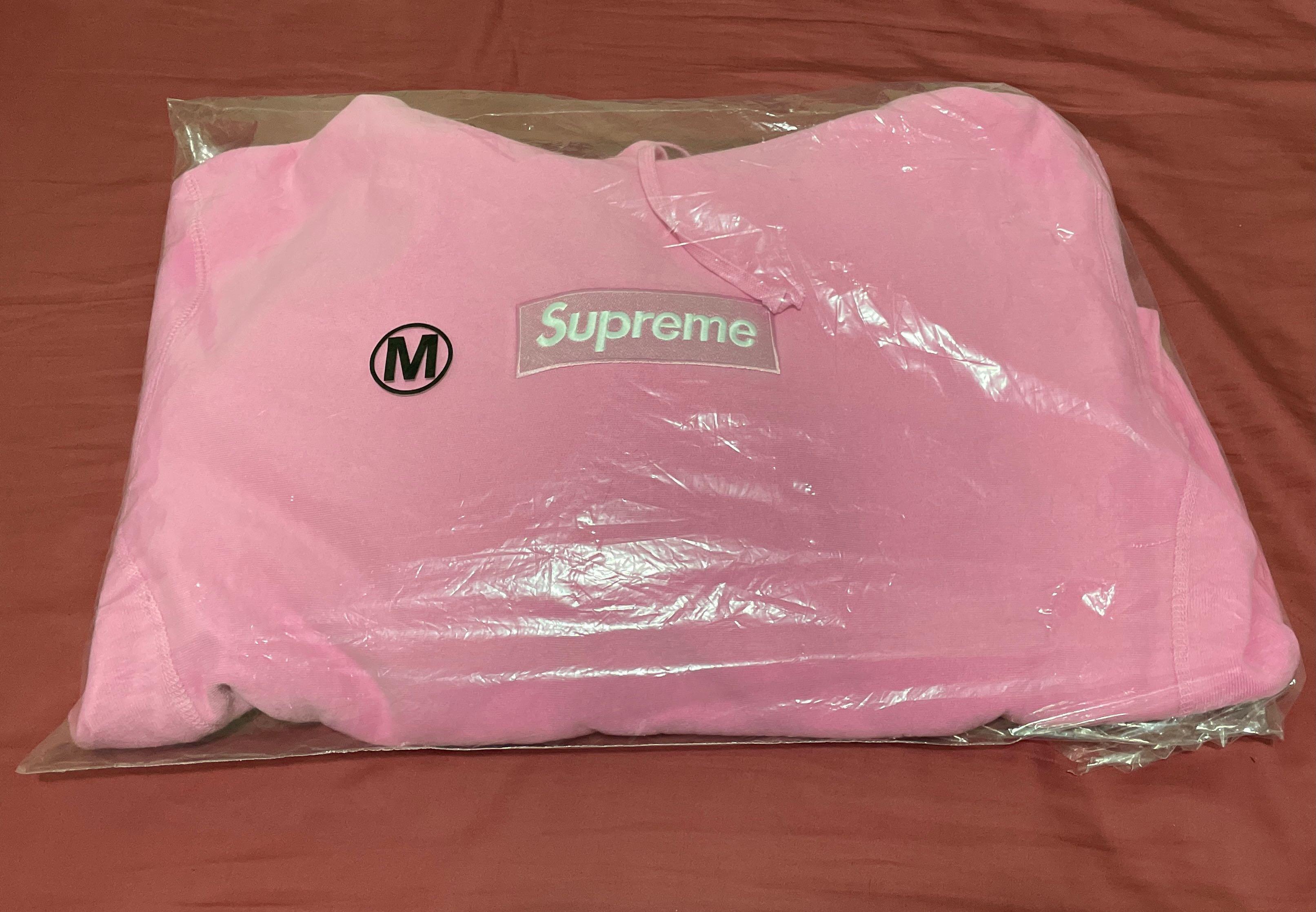 Supreme box logo hooded sweatshirt (2021FW) Pink Size M, 名牌