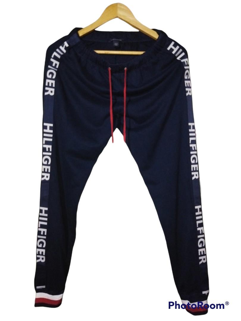 mens tommy hilfiger tape joggers
