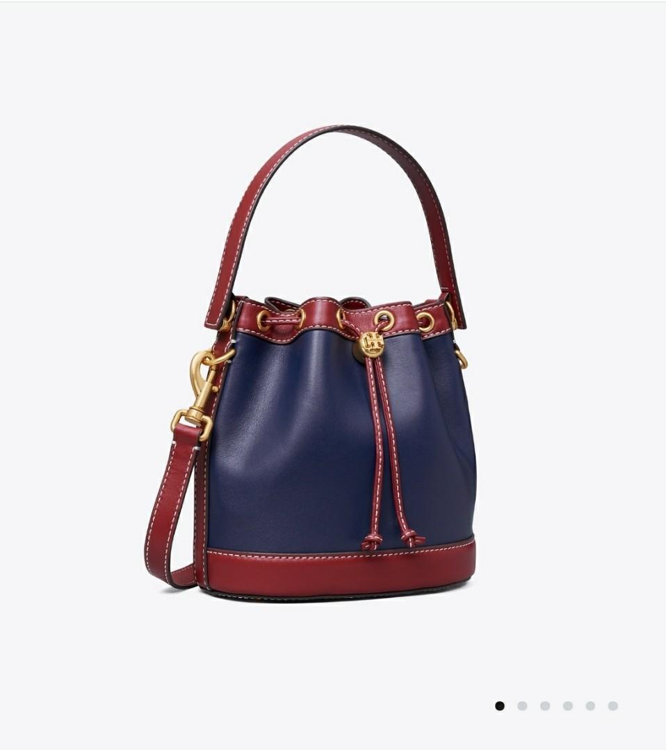 Tory Burch】COLOR-BLOCK BUCKET BAG, 名牌, 手袋及銀包- Carousell