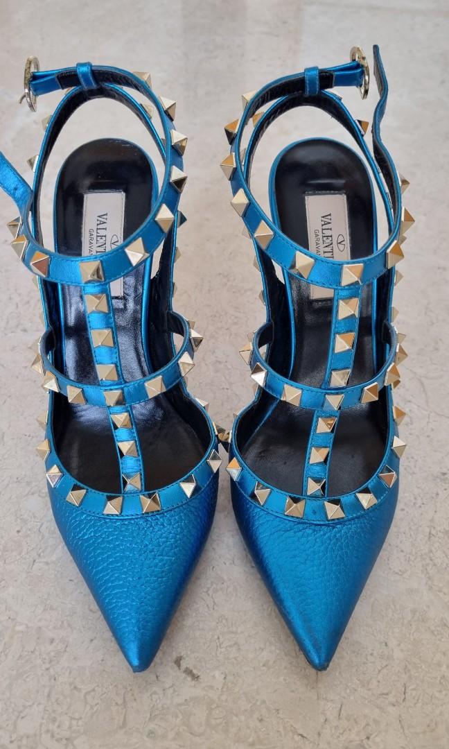 Valentino heels blue hotsell