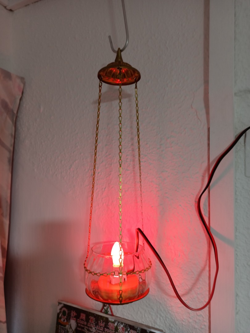 vintage hanging votive lamp brass oil lamp candle lamp buddhist taoist