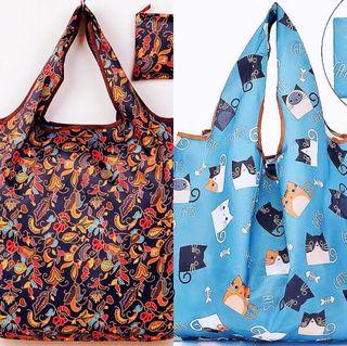 Waterproof Fabric Canvas Singapore Airline SQ Batik Cat Tote Bag Carrier (A4 File Files Document Grocery Recycling Recyclable Reusable)