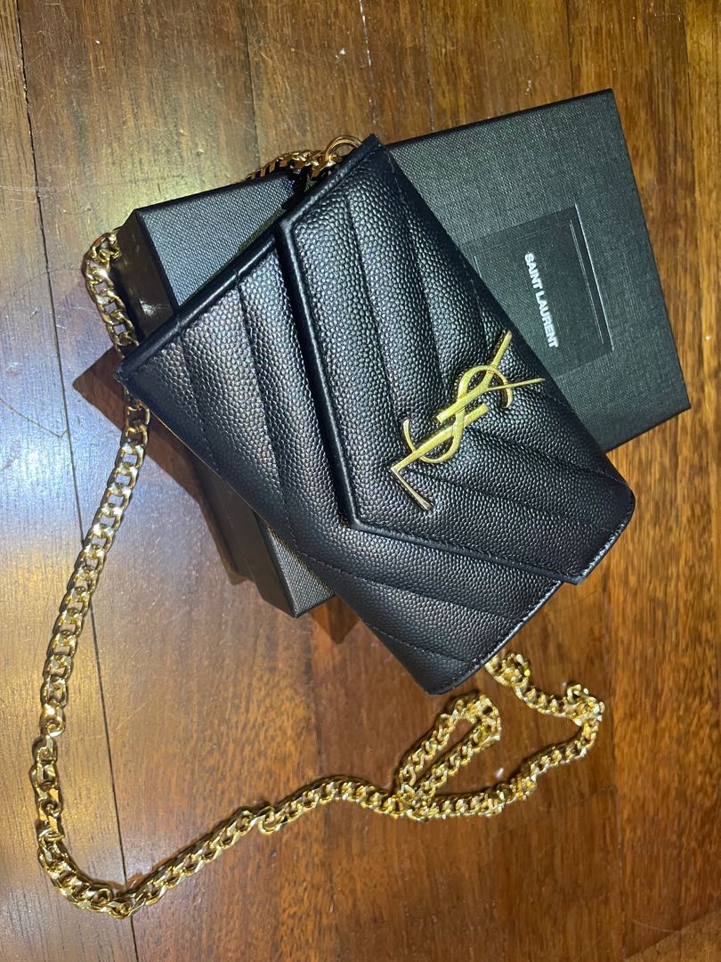 Ysl chain card best sale case