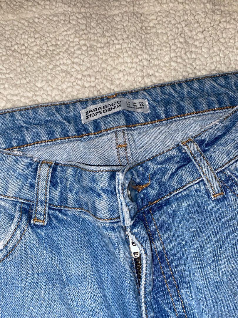 zara embroidered jeans, Women's Fashion, Bottoms, Jeans & Leggings on