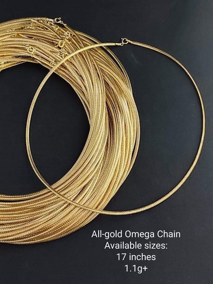 18K Saudi Gold soft omega necklace 