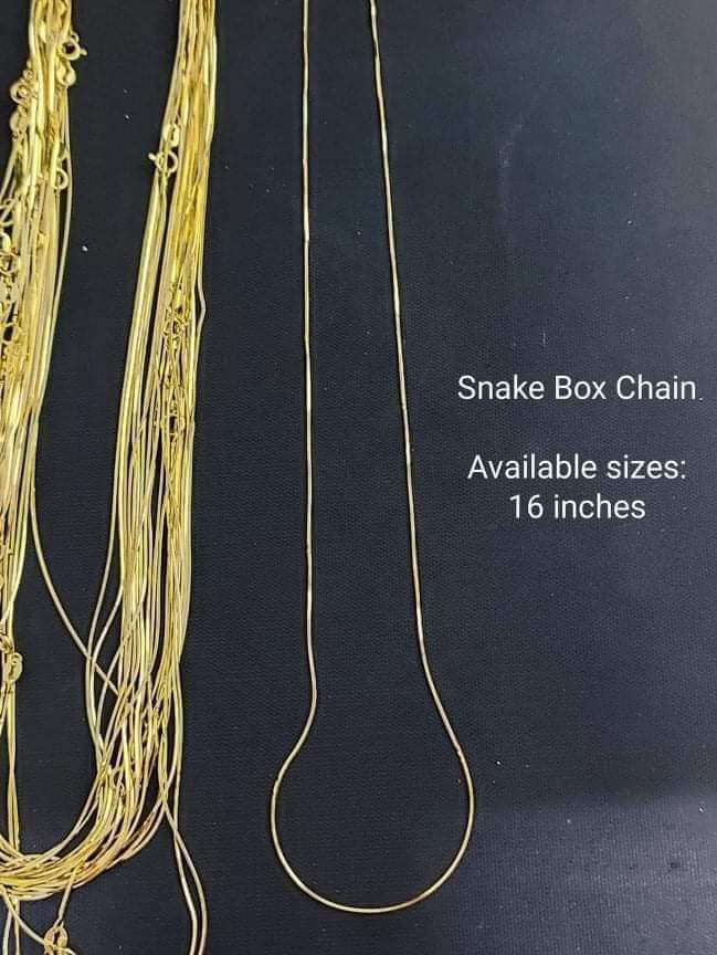 18k SNAKE BOX NECKLACE CHAIN Women s Fashion Jewelry Organizers Necklaces on Carousell