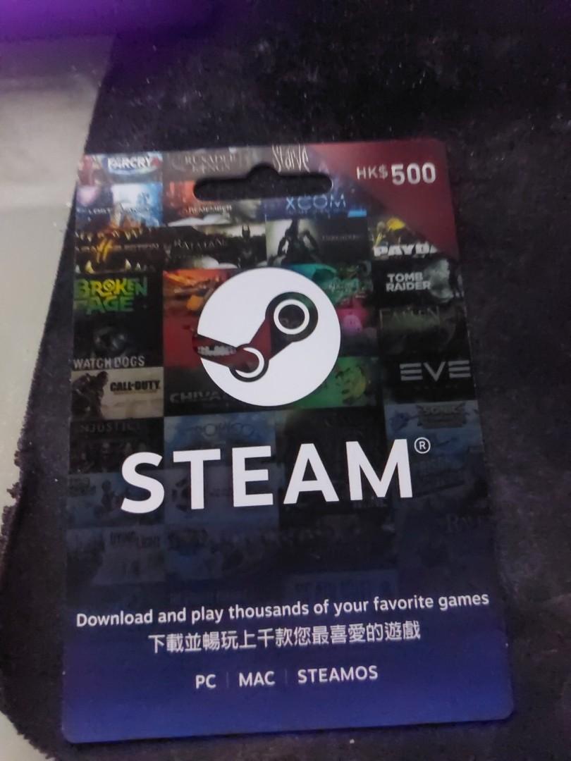 500hkd Steam card, 電子遊戲, 遊戲機配件, 遊戲禮物卡及帳戶- Carousell