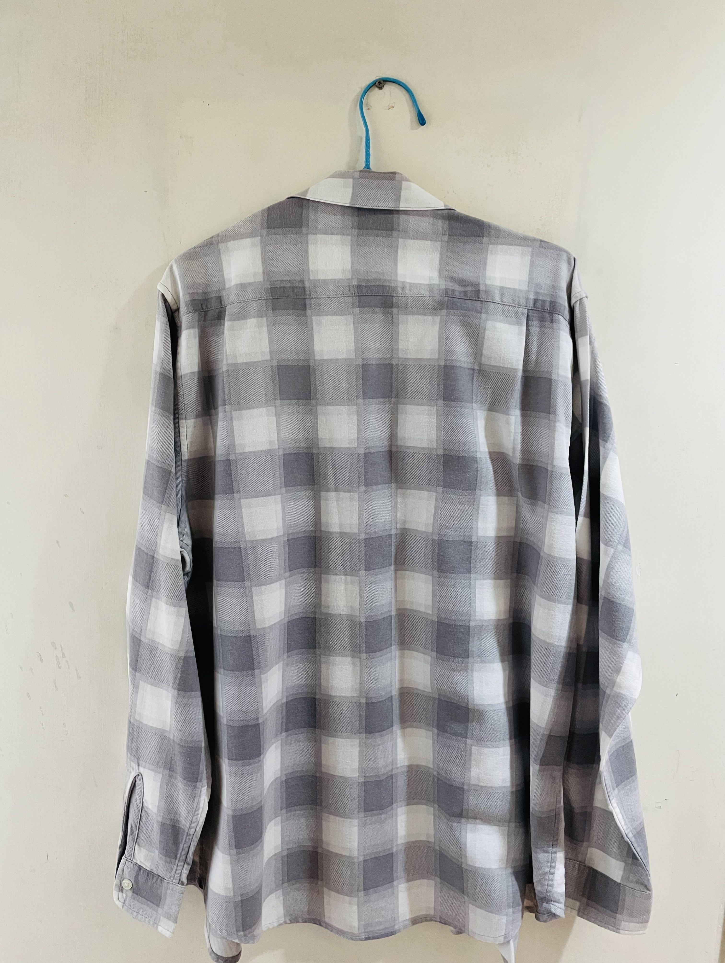 Supreme SS17 Printed Plaid Flannel Shirt (Size L), 男裝, 上身及