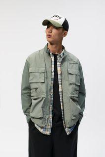 新款 工裝外套襯衫式外套夾克風衣多口袋zara