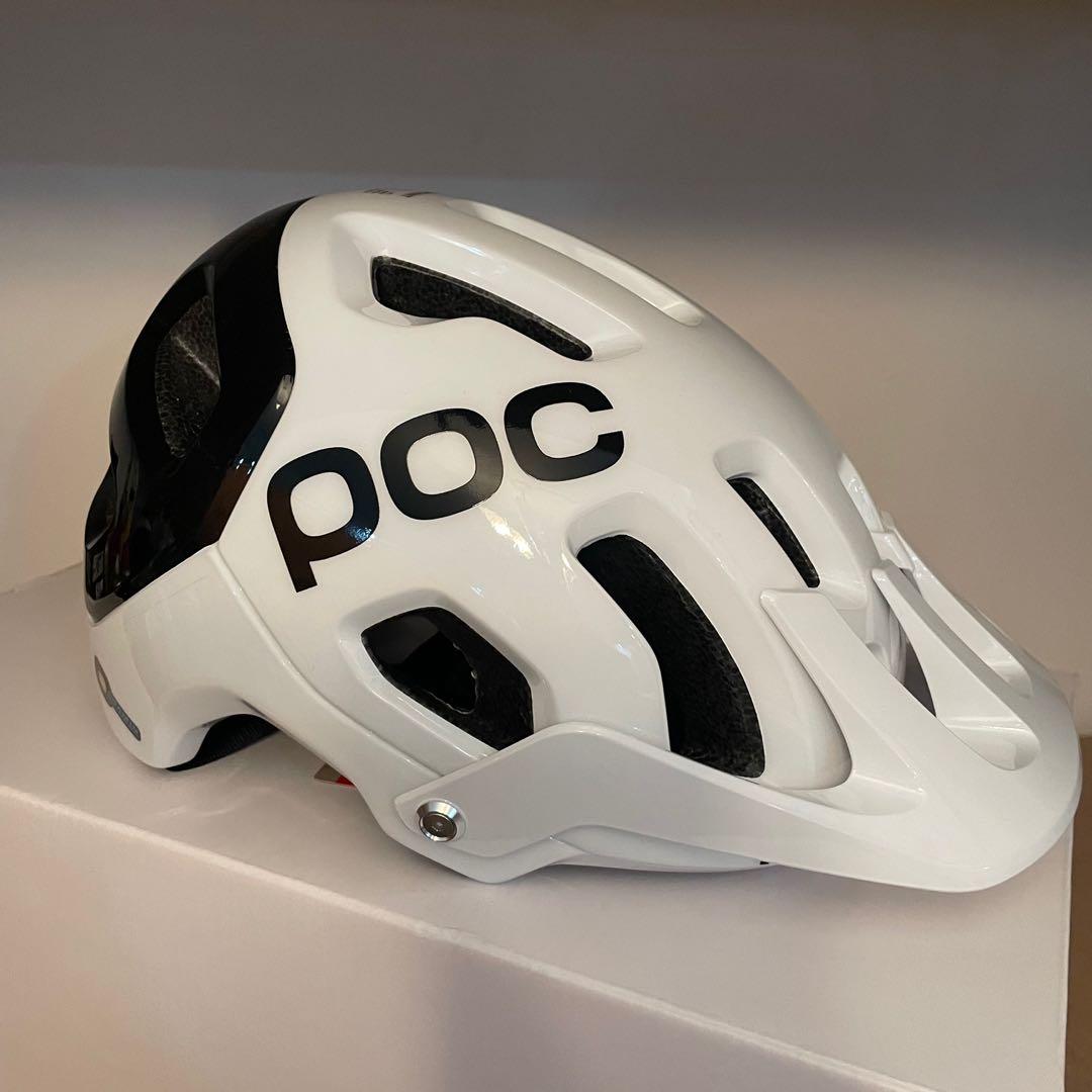 POC Tectal Race SPIN NFC Helmet Hydrogen White Fluorescent Orange