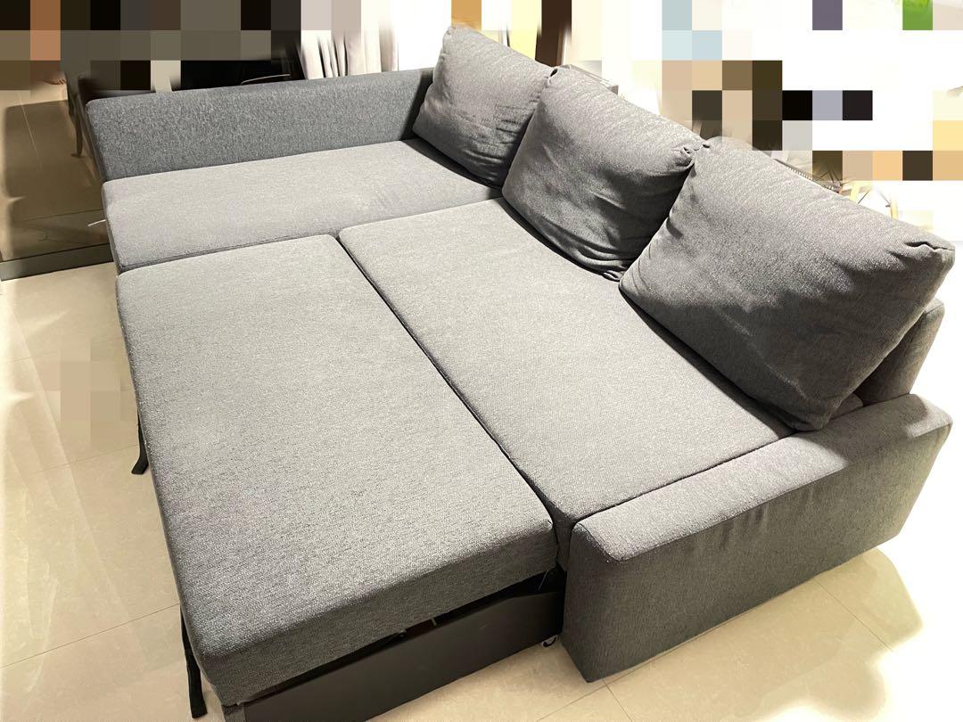 A year old IKEA FRIHETEN Corner sofabed with storage, Hyllie dark grey