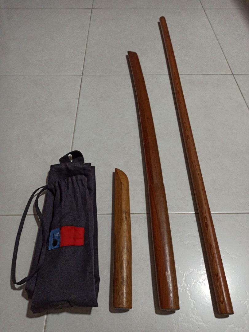 Heavy Aikido Weapon Set - Keishi Ryu Bokken, Jo & Tanto Set