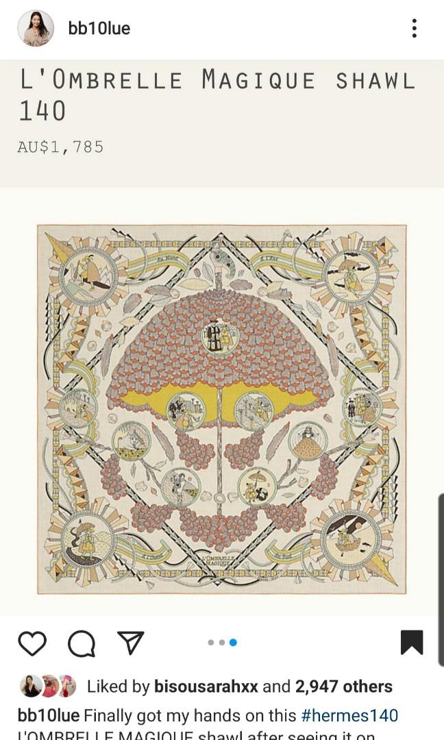 hermes l ombrelle magique shawl 140