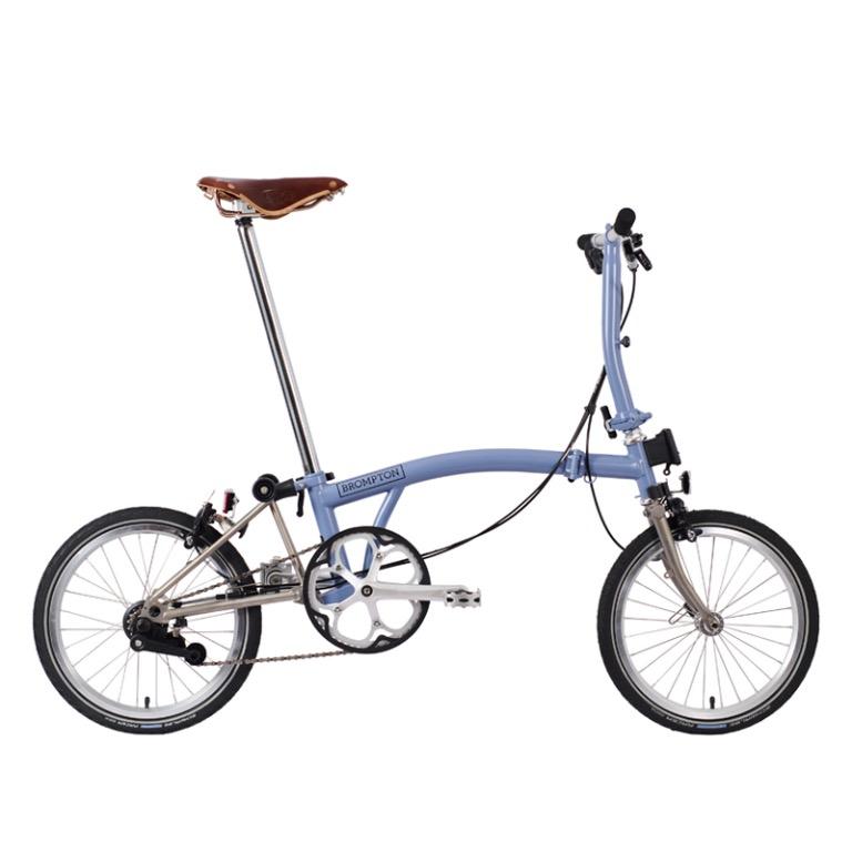 Brand new S2L X superlight sky blue with brooks saddle. Lightest in brompton