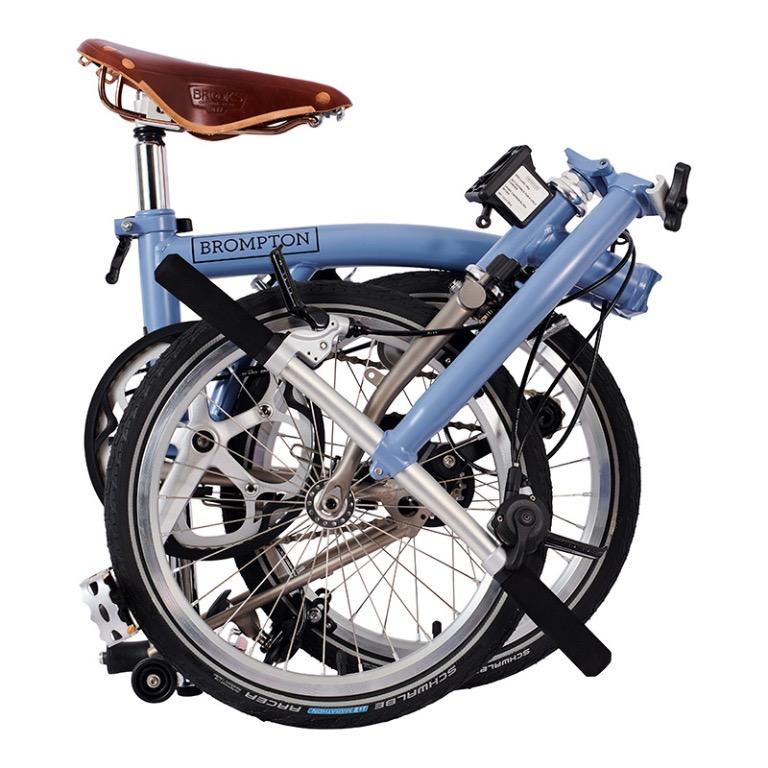Brand new S2L X superlight sky blue with brooks saddle. Lightest in brompton