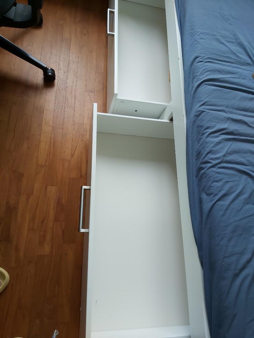 Brimnes day bed with 2 mattresses, extendable (ikea), Furniture & Home Living, Furniture, Bed