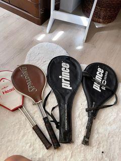 BUNDLE Prince Spalding AMF Head Tennis Rackets