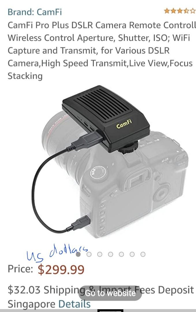 Camfi Pro Plus wireless tethering & remote controller for DSLR