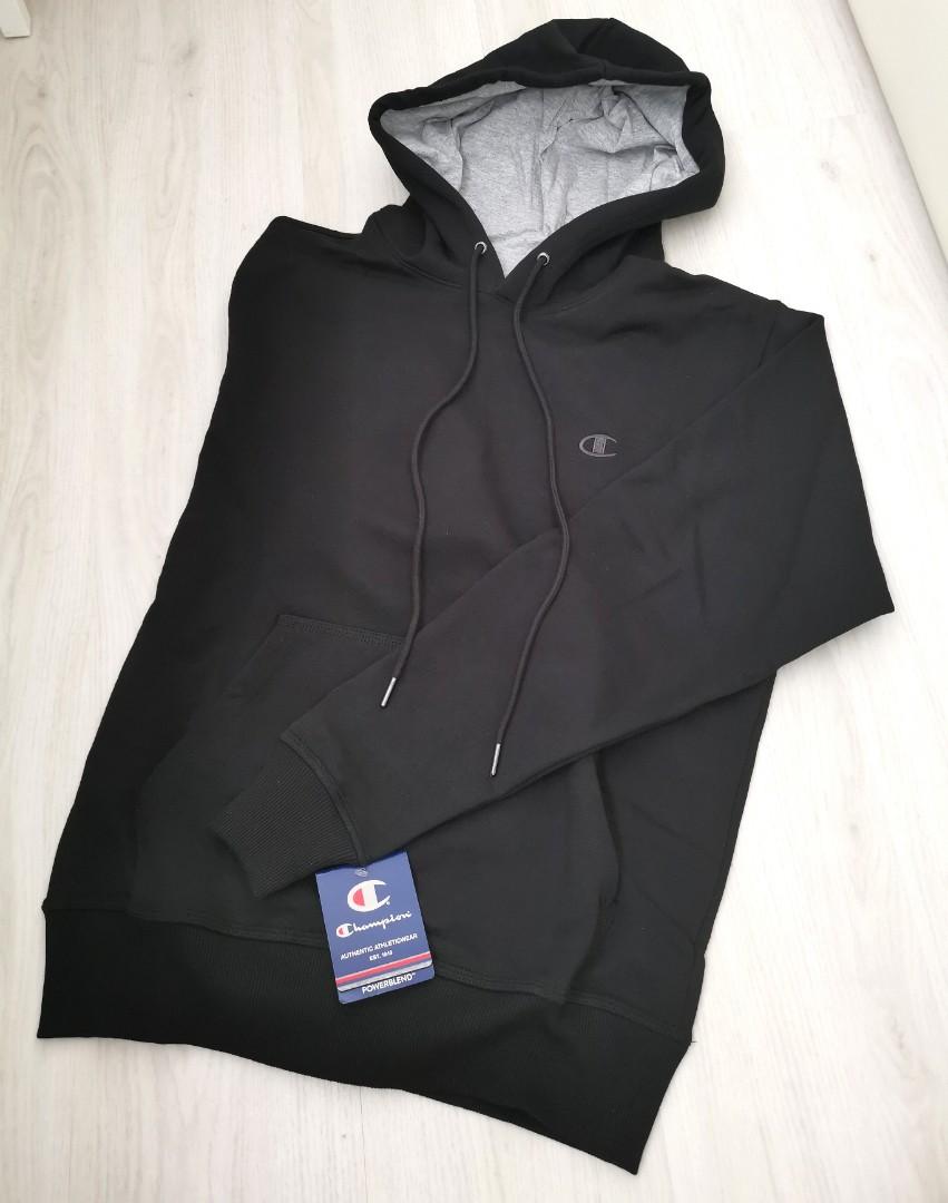 Champion logo patch hoodie hot sale