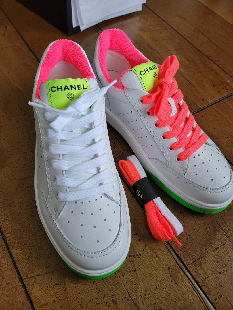Chanel Tennis Sneakers Multicolor Size 39.5, Luxury, Sneakers