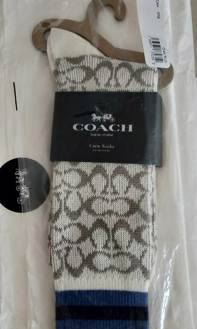 Coach Men's sock, Women's Fashion, Watches & Accessories, Socks & Tights on  Carousell