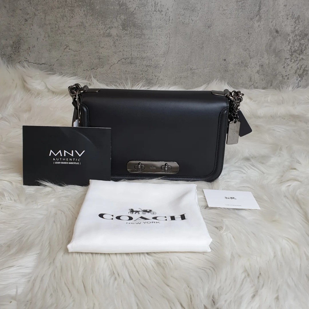 Coach Swagger Shoulder bag black, Barang Mewah, Tas & Dompet di Carousell