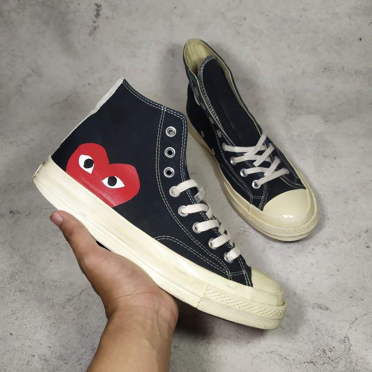 black high top converse cdg